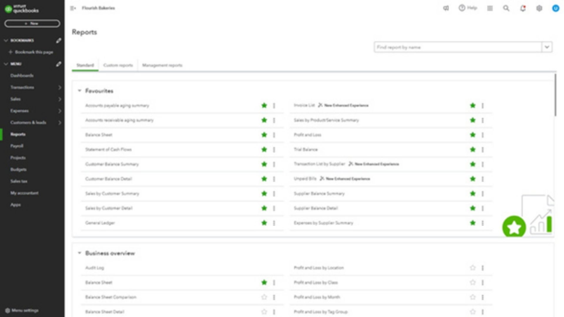 QuickBooks Online course content