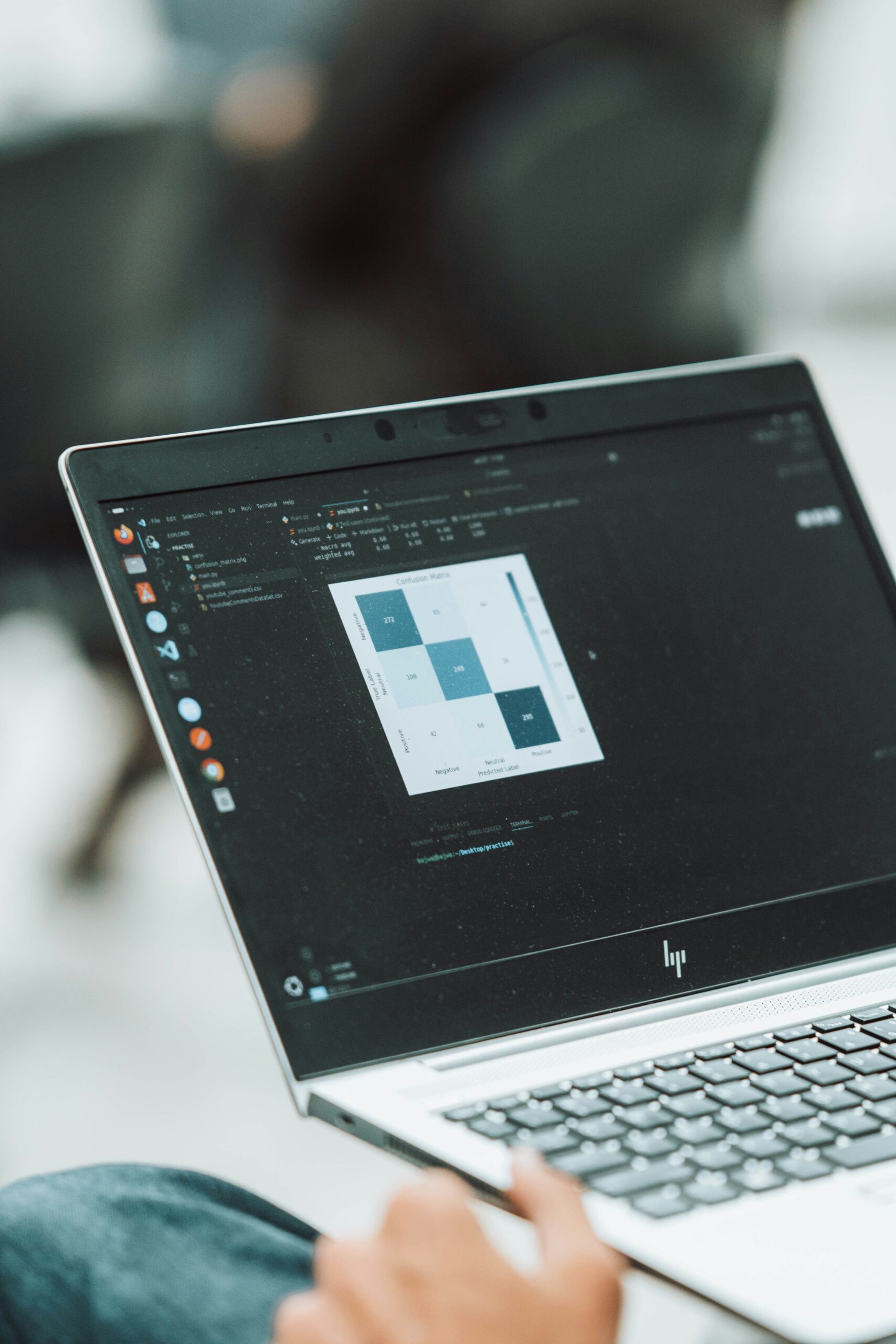 Finance professional using AI tools